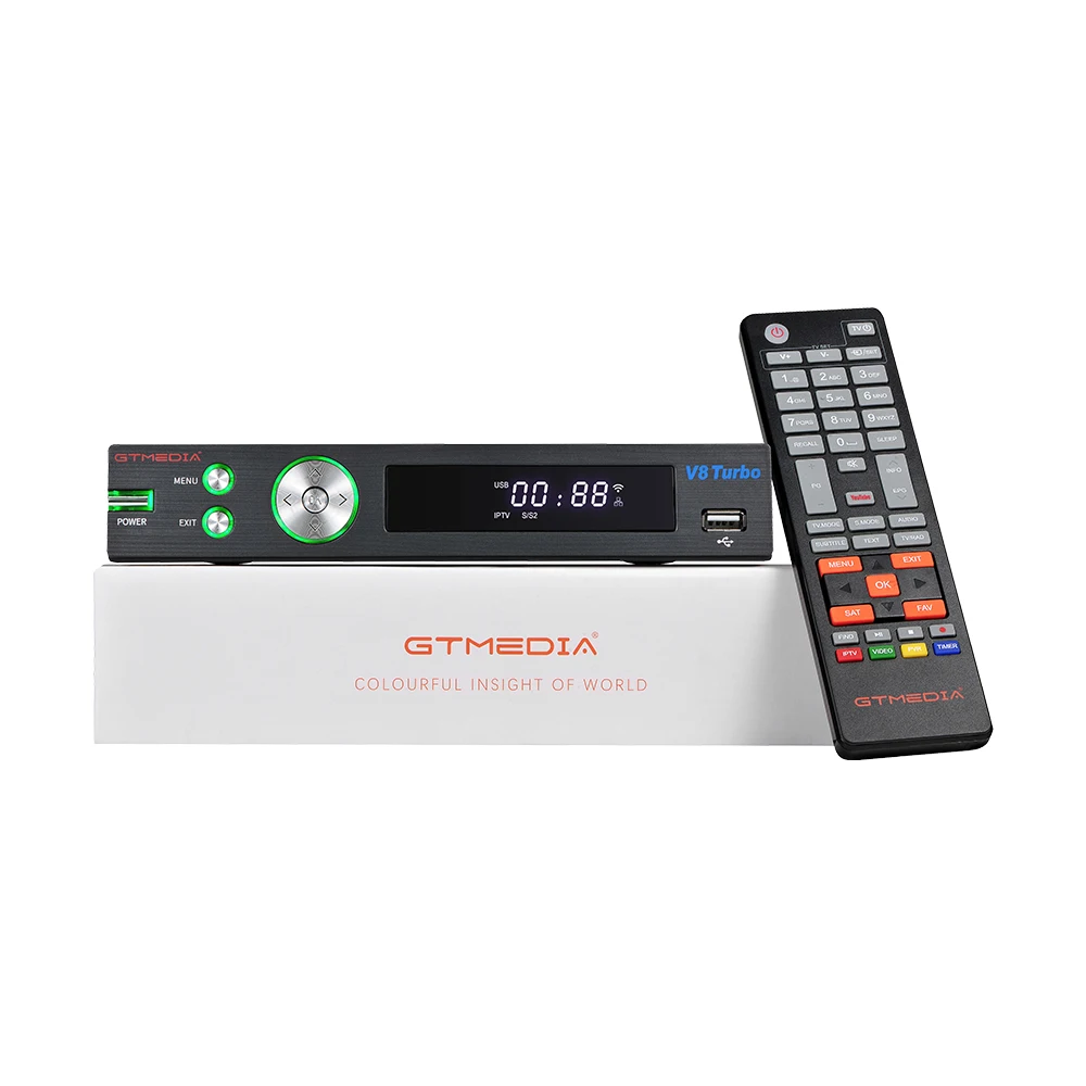 GTmedia v8 Turbo новый дизайн H.265 Новый DVB S2X STB 1080p HD спутниковый ресивер с разъемом для смарт-карты CA IPTV