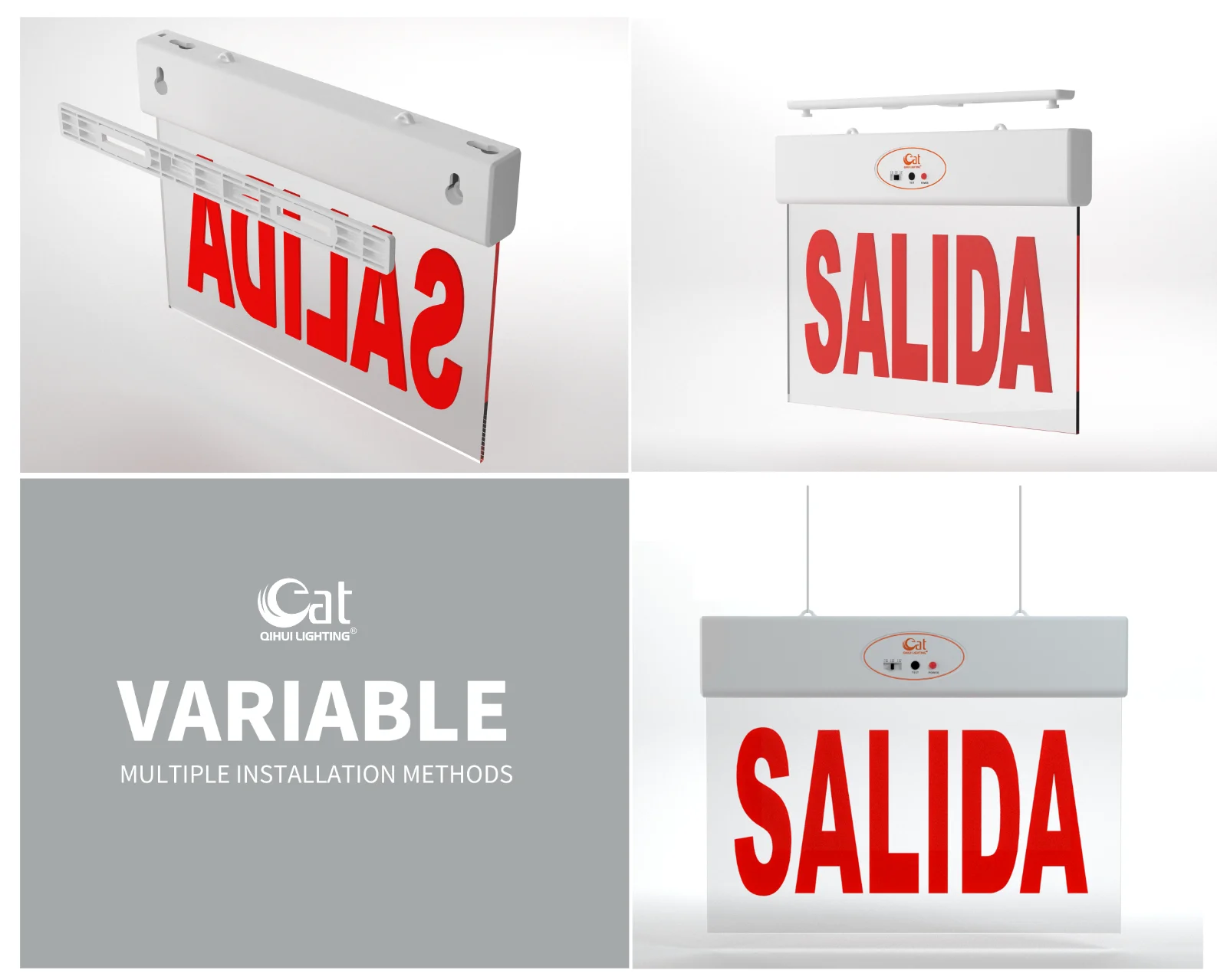 Знак пожарного выхода аварийные огни автоматический светодиодный перезаряжаемый аварийный выход