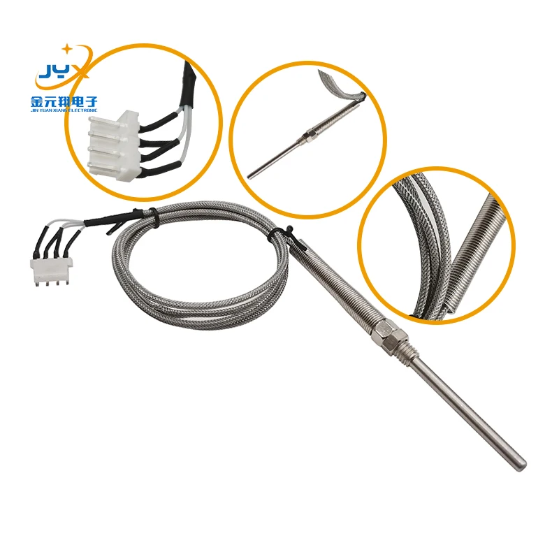 Stainless steel probe Type  K J E 4*100mm  PT100 PT1000  Thermocouple Temperature Sensor