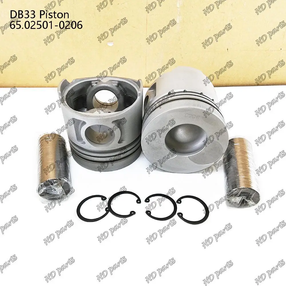 DB33 Piston With Pin 65.02501-0206 Suitable For Doosan Engine