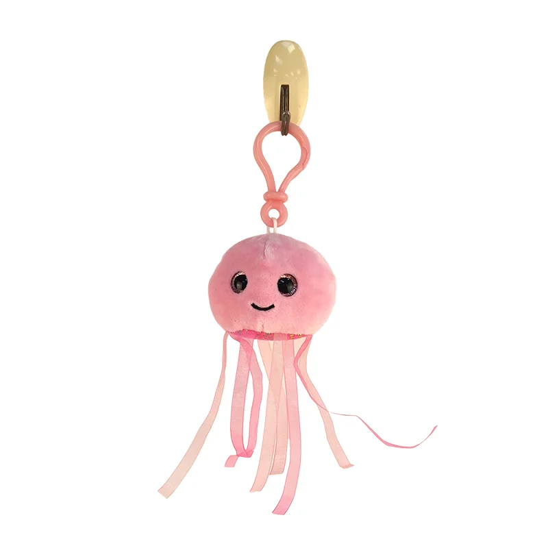 Small plush marine animal keychains octopus toys purple whale dolphin plush toys keychain custom made stuffed toy factory