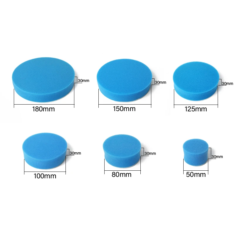 Blue Rough Polishing 2/3/4/5/6/7 Inch Flocked Pad Self-Adhesive Pad Car Paint Care Polishing Pad for Electric Polishing Machine