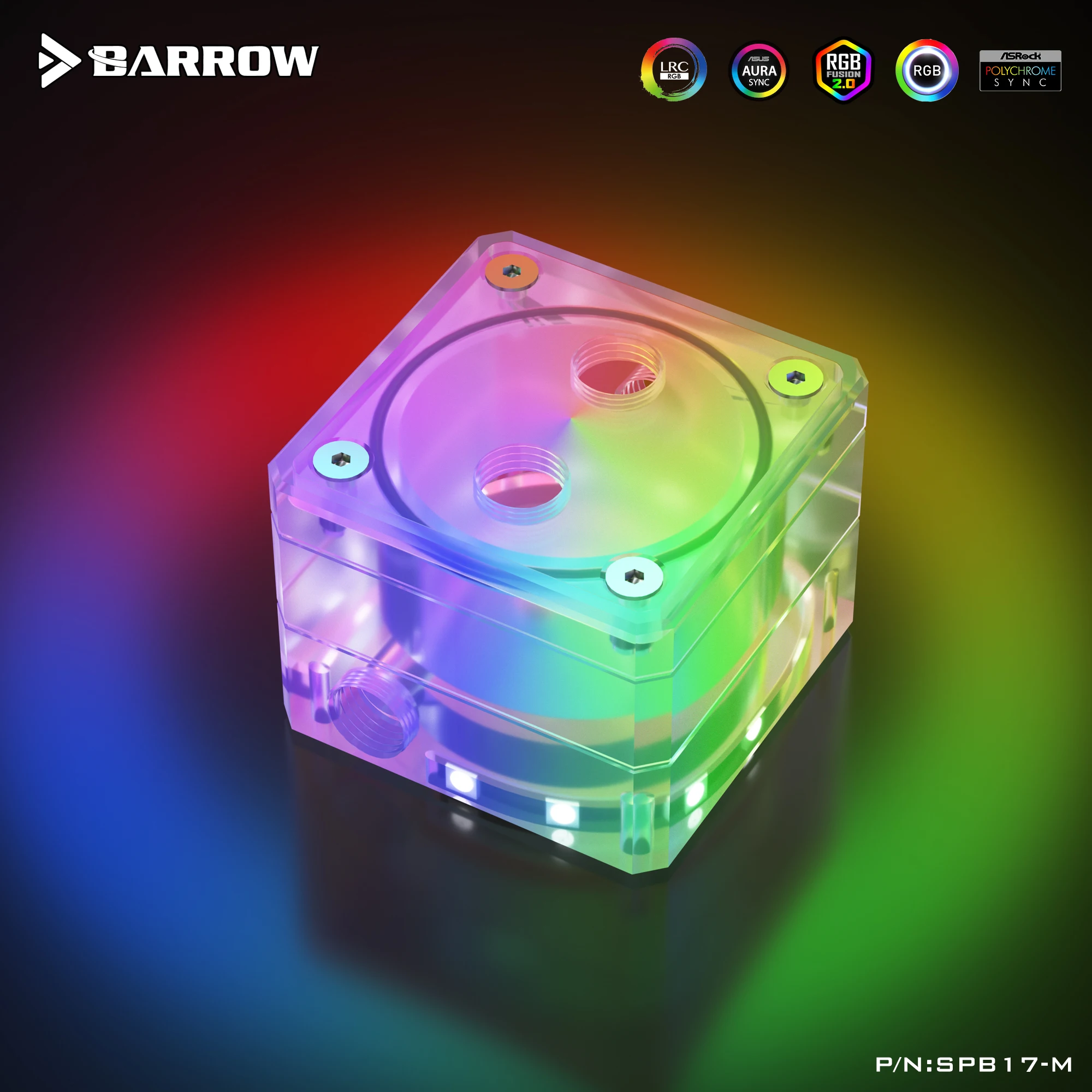 Barrow Mini ITX Water Pump Expansion Part ,Pump Box MOD used For ITX Case,Acrylic Reservoir 5V 3PIN AURA SPB17-M