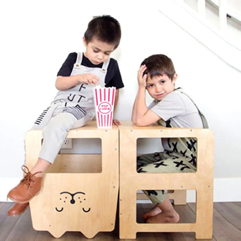 Step Stool for Kids 5-Level Montessori Learning Tower Adjustable Standing Toddler Tower for Kitchen Counter