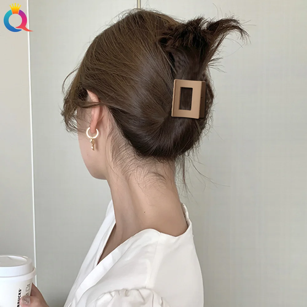 QIYUE 11CM Korean Hair Clamp Large Size Matte Frosted Sharp Hair Claw Clip Hair Accessories For Women