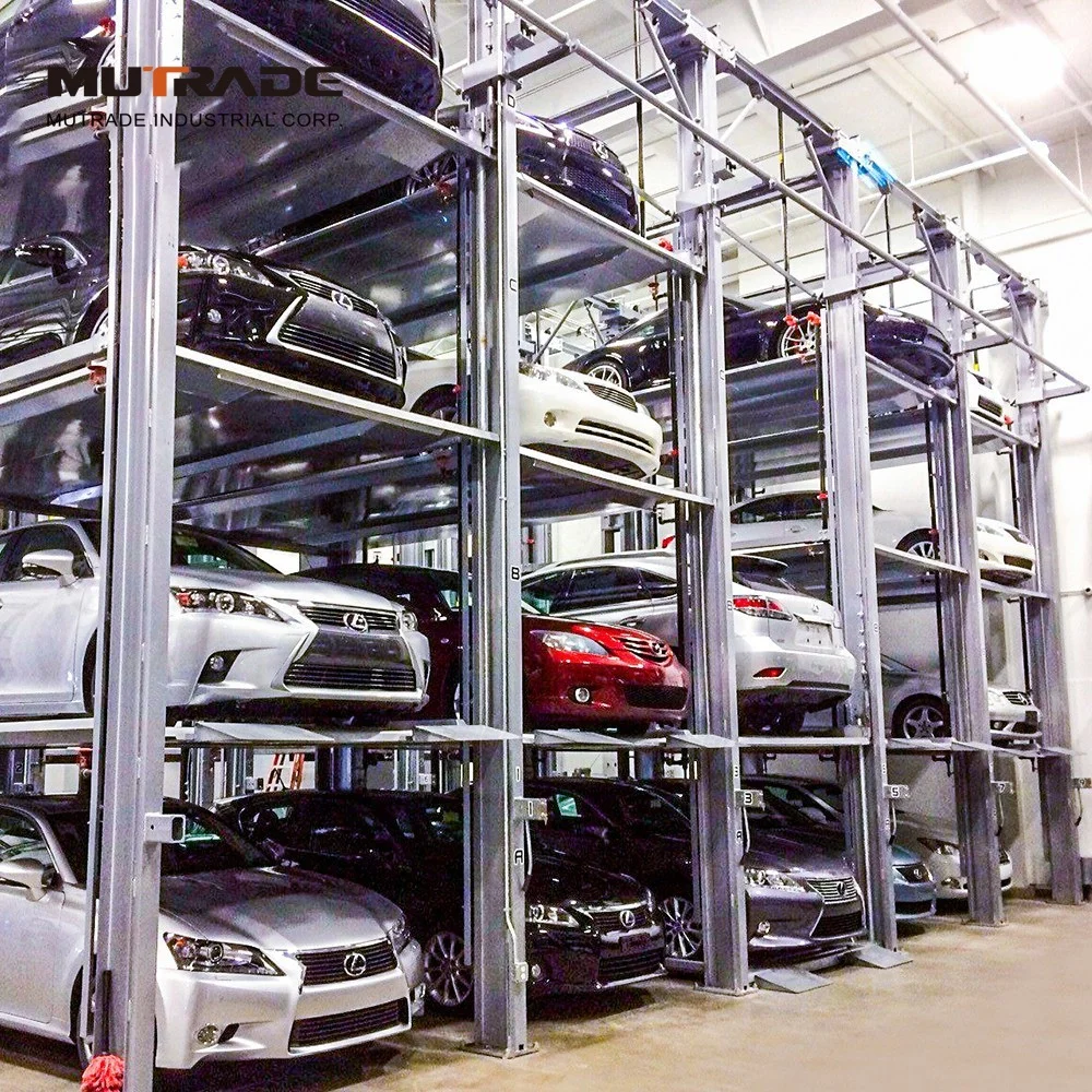 4 post triple stacker car storage lift stacker parking lifts