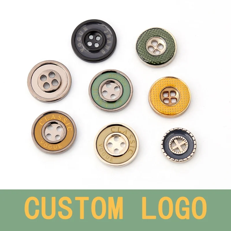 High Quality Custom Manufacture 4 holes metal button for clothing