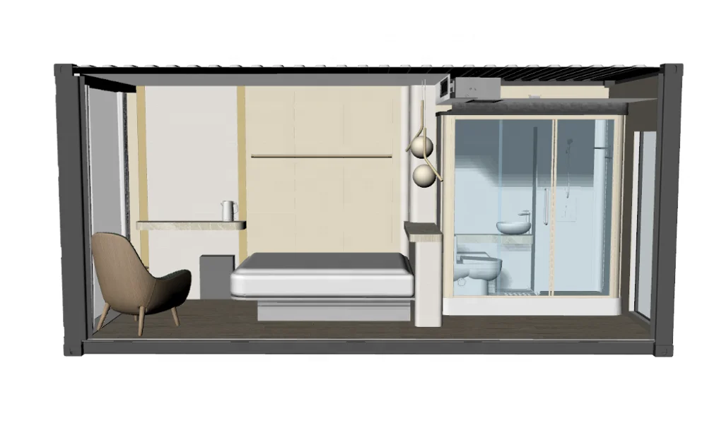 40ft foot moving container five star mini outdoor house with toilet shower  for sale