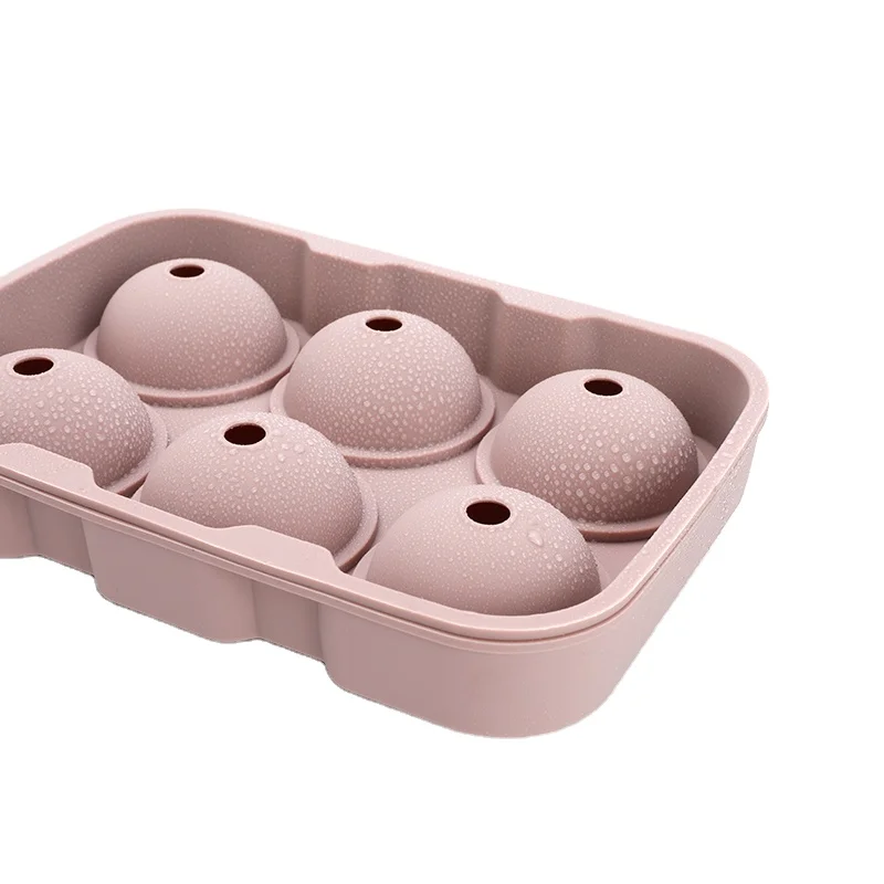 6 Holes Silicone Ice Ball Mold New Design Easy To Demould For Making Ice Easy Release Ice Cube Tray With Lid