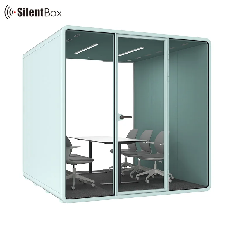 Customizable 6 person silent cabin enhance privacy booth personalization space easy assembled