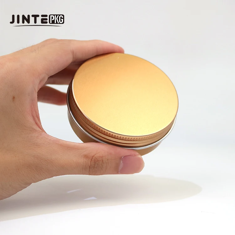 Cosmetic Food Grade 100ml Aluminum Tin Tea Containers  Custom Aluminum Cans Gold Aluminum Jar For Hand Hair Cream