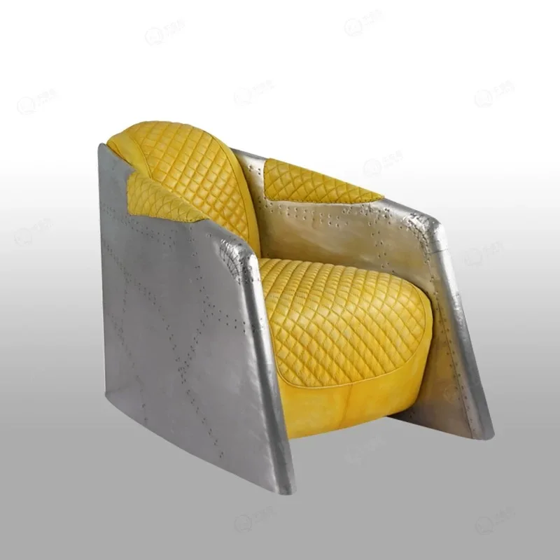 Industrial Style vintage Retro Leather American Accent Armchair