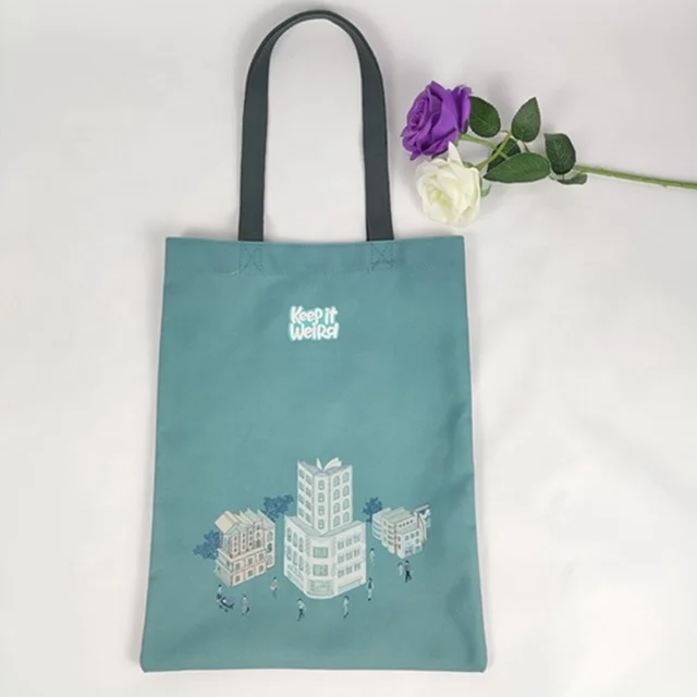 Blue Plain Canvas Cotton With Zipper Tote Bag Black Canvas Cotton Shopping Bag Custom Printed With Logo