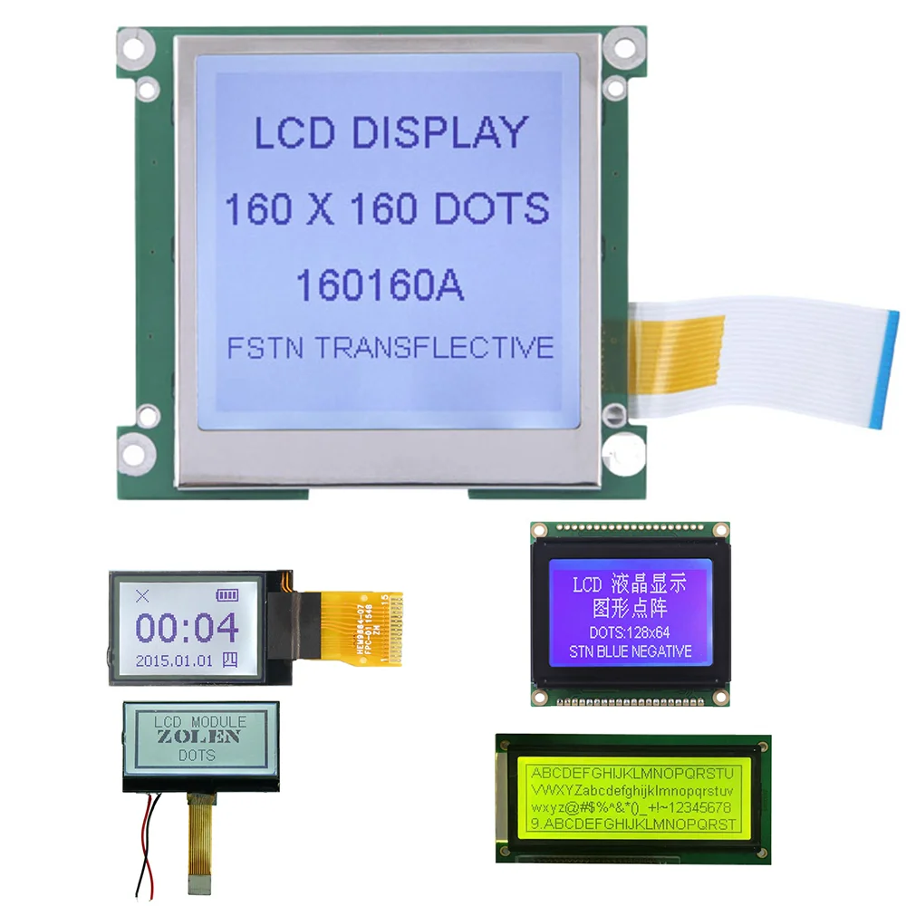 Industrial 160160  lcd module Factory Wholesale Custom monochrome 160x160 lcd graphic screen display