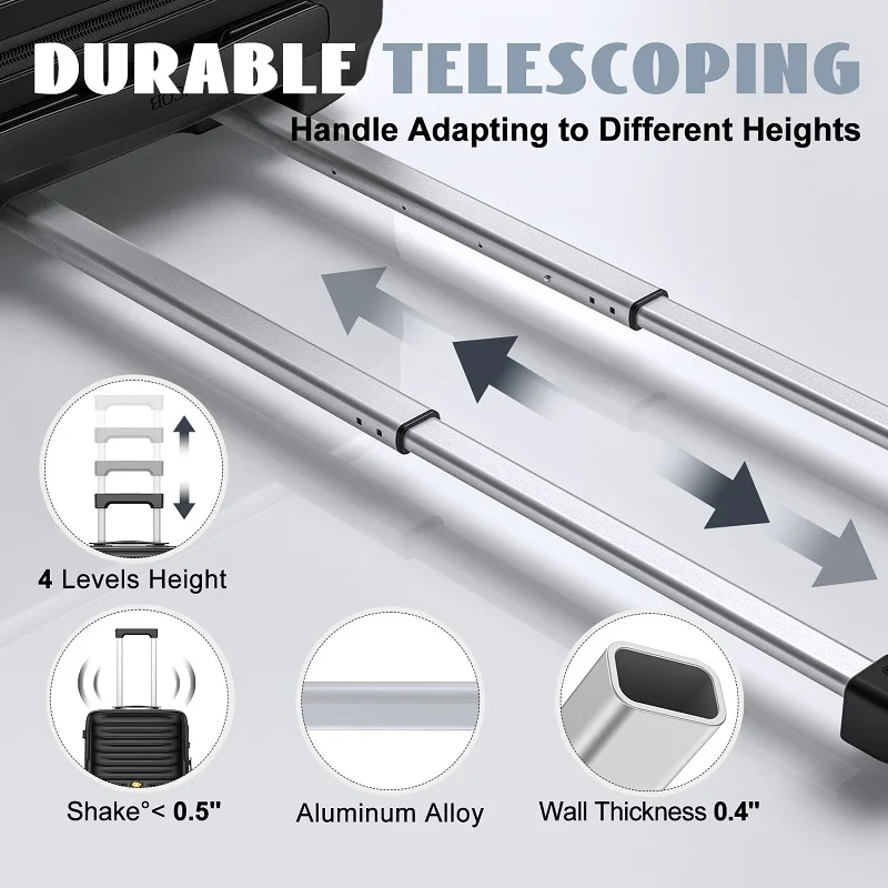 Factory wholesale PC unisex carry-on large capacity luggage with wheels travel suitcase 3 piece trolley luggage set