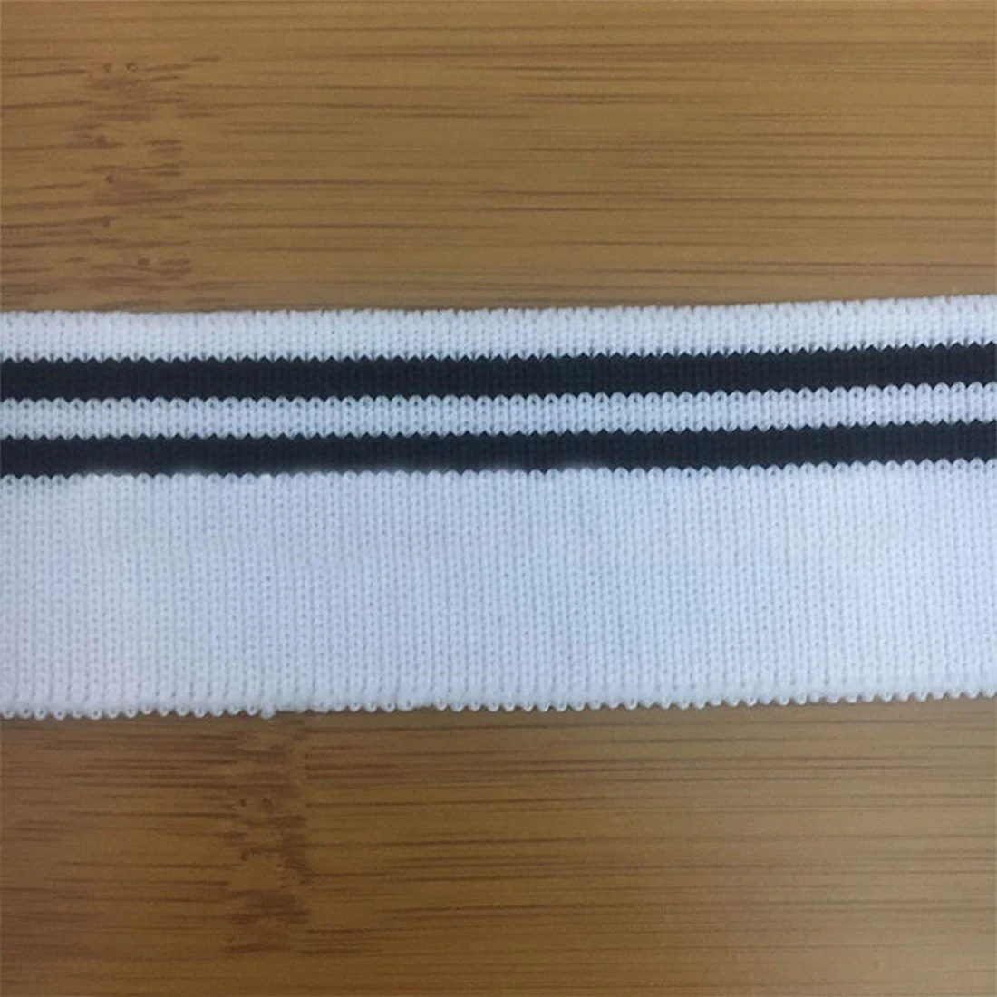 Production of flat knitting machine knitted ribbed neckline knitted fabric ribbed cuff elastic hem clothing accessories