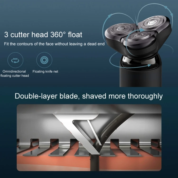 New Arrival Original Xiaomi Mijia S500 Portable Electric Shaver with LED Display & 3 Cutter Head