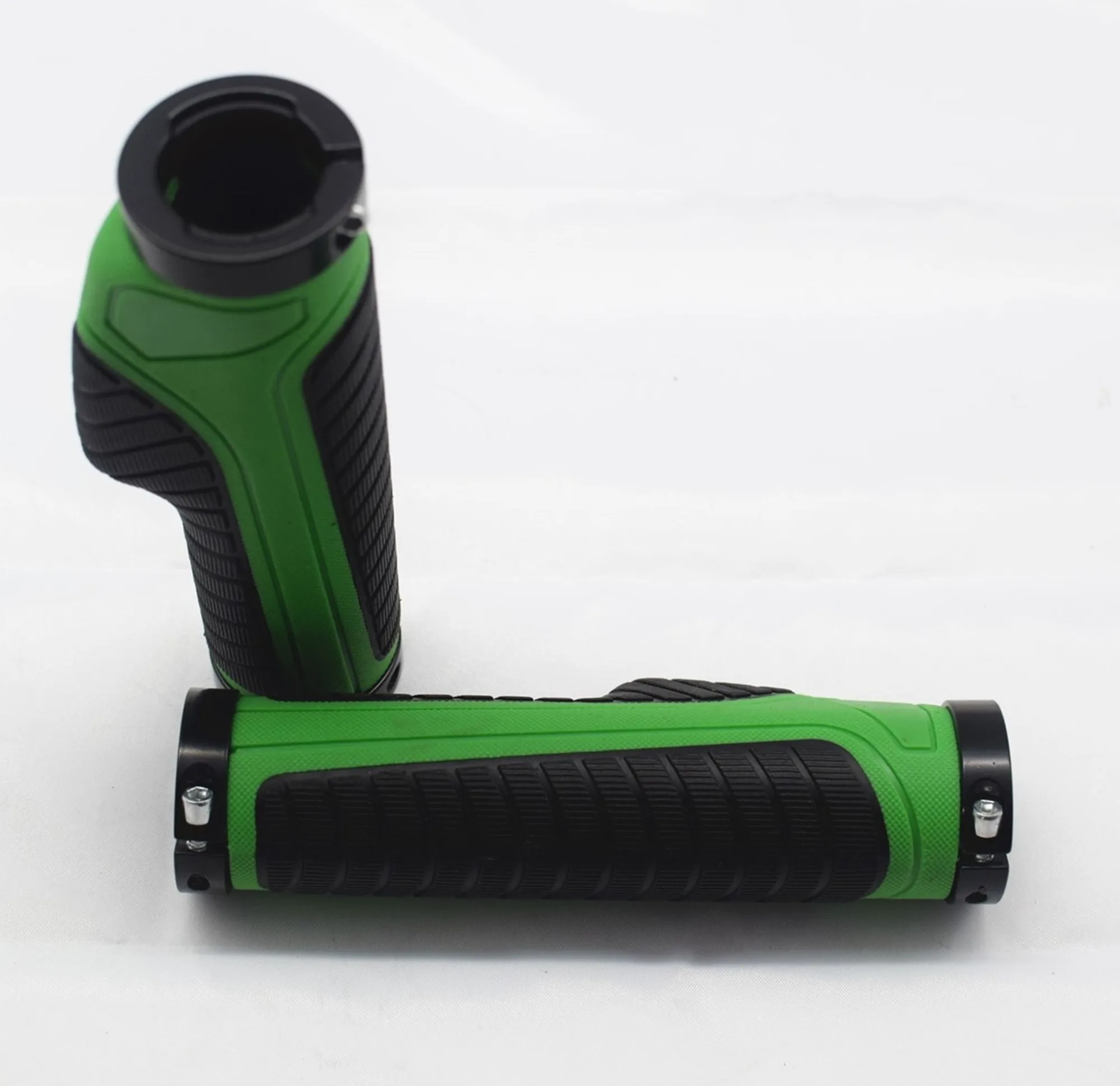 
XTOS Ergonomic rubber lock bicycle handle set grip aluminum alloy small vice horn set 