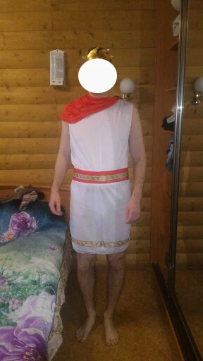 Halloween Greek Mythical Cosplay Roman Goddess  dress Toga Adult Costume