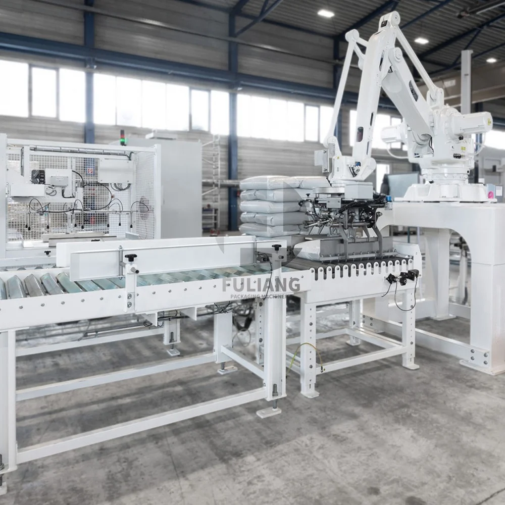 Fully automatic robot palletizing machine plastic bottle bag carton box robotic palletizer