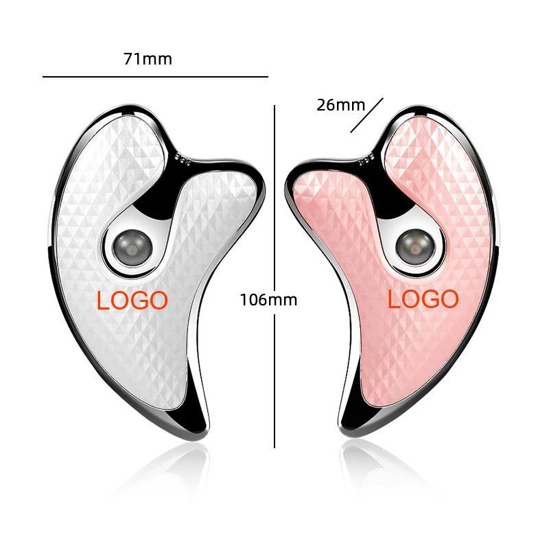 Wholesale Led Red Blue Light Mini Vibration Face Body Massage Microcurrent Electric Gua Sha Massager