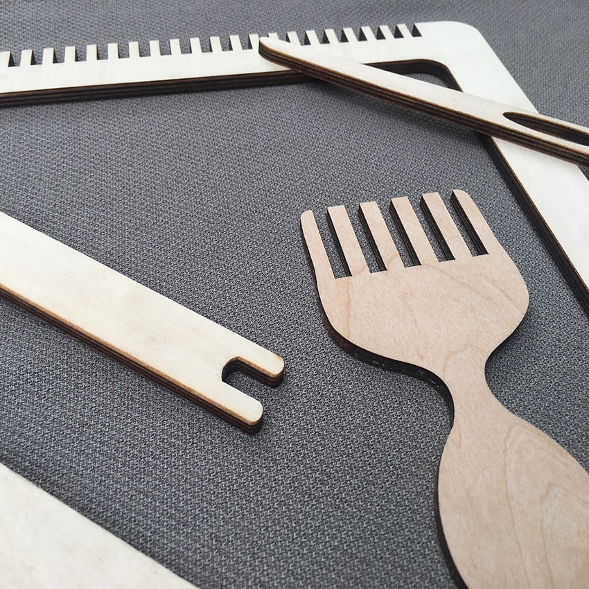 Handmade Craft Crochet Tool Knitting Tool Wooden Weaving Kit DIY Hobby Weaving Loom