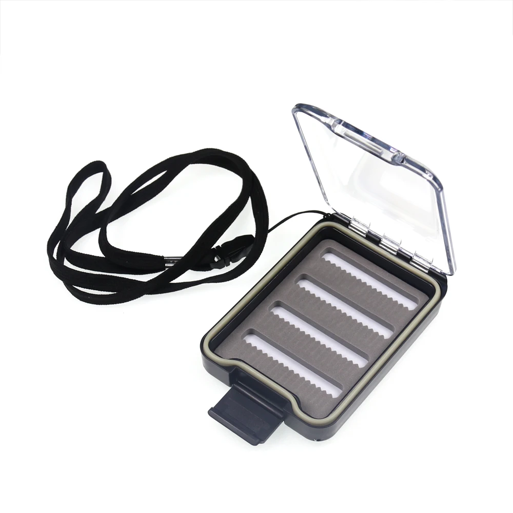 Waterproof Pocket Slit Foam Insert Fly Fishing Trout Salmon Hook Box Premium Plastic Transparent Cover Nymphs Lure Boxes
