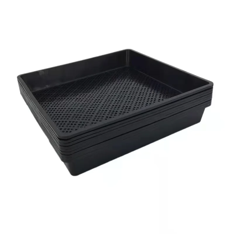 Durable Plastic Tray Nursery  Black Plastic Growing Trays for Seedling Germination
