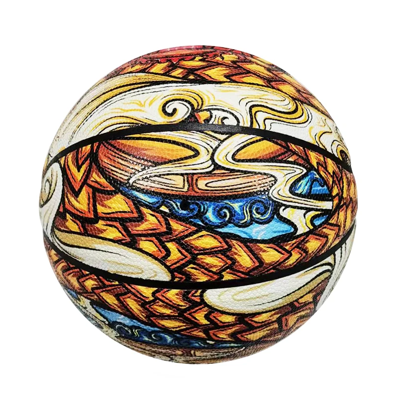 Hot Sale 7/6/5 professional custom printed logo custom PU leather with best price manufacturer basket ball