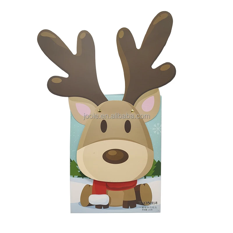 Chinese factory wholesale customized three-dimensional elk shaped gift box  for Christmas Candy and chocolate packaging