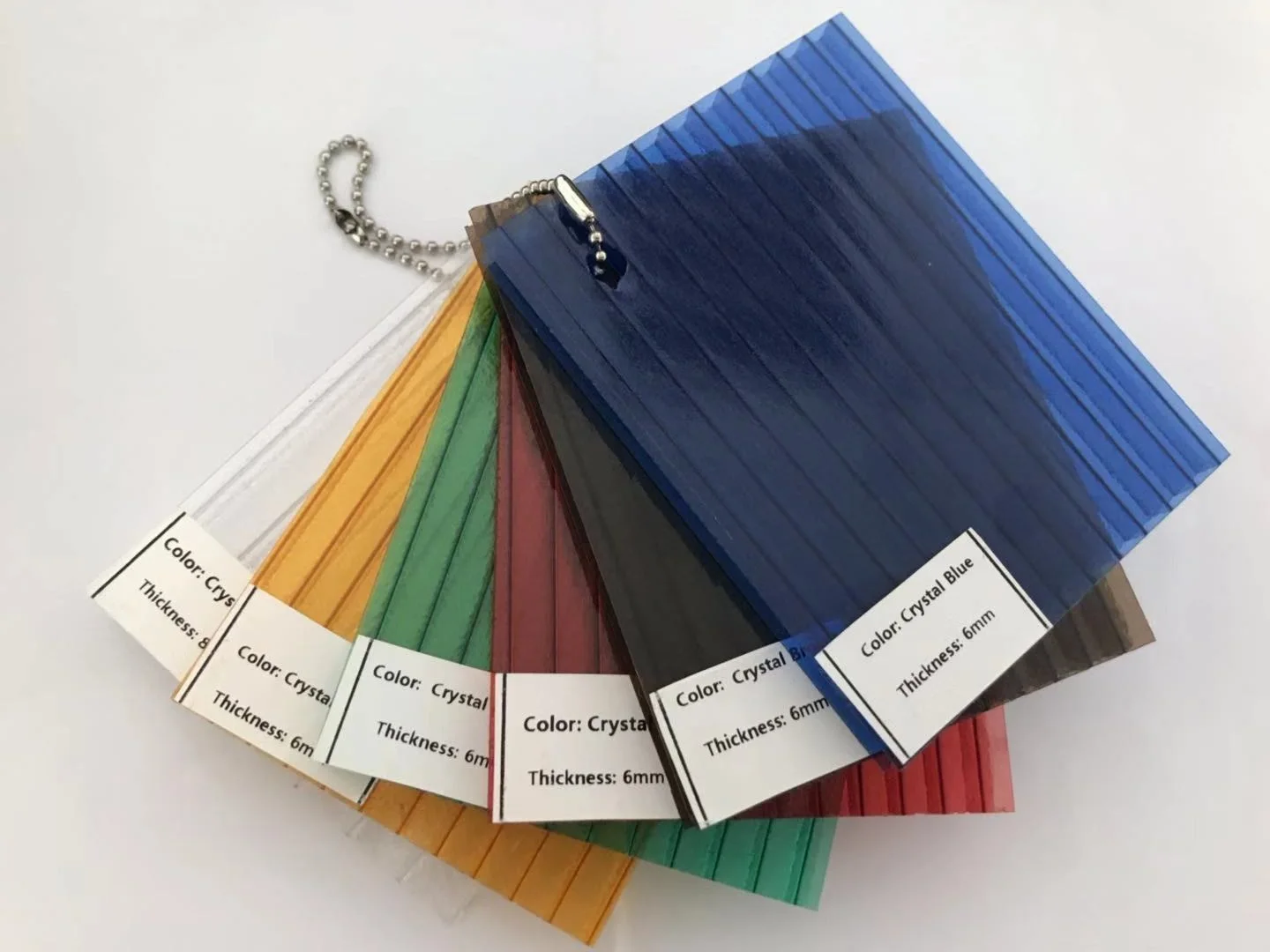 High Quality 6mm 8mm 12mm chamber polycarbonate celular sheet Twin Wall Hollow Colored Lexan Polycarbonate Sheet