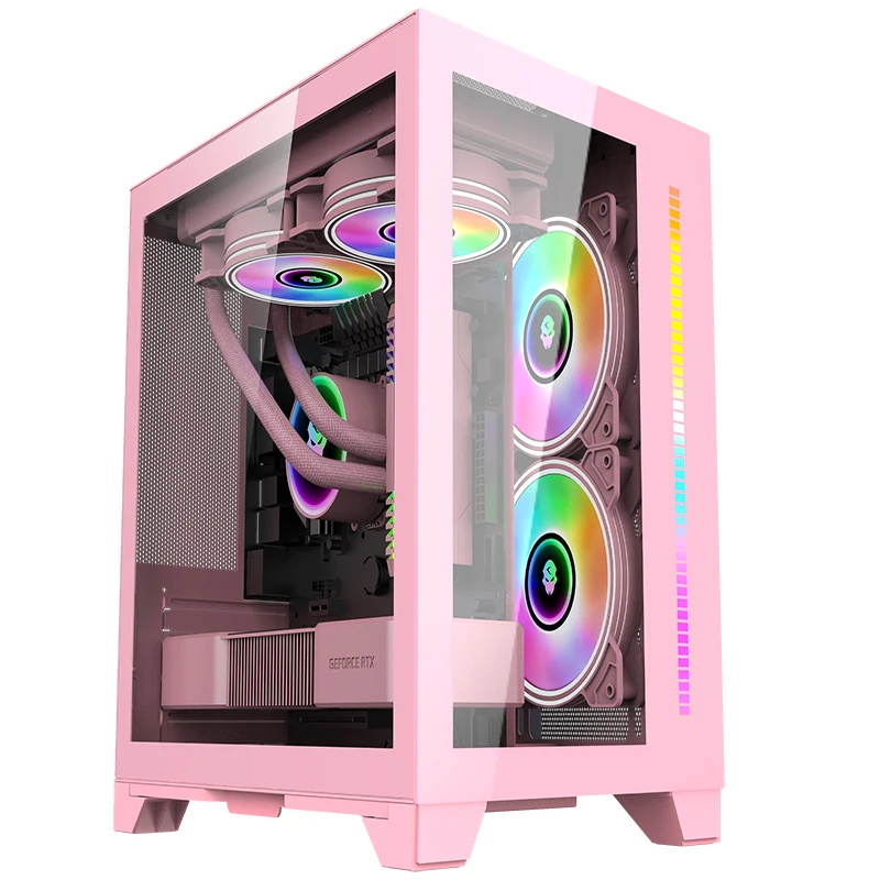 Gabinet Gamer Micro ATX Case PC Gaming Computer Cases & Towers with Tempered Glass