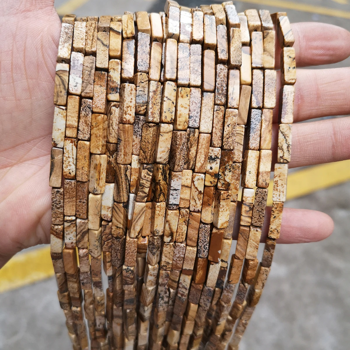 4*13mm Natural Red Agate Square Shape Aventurine Jade Gemstone Loose Stone Beads for Making Necklace