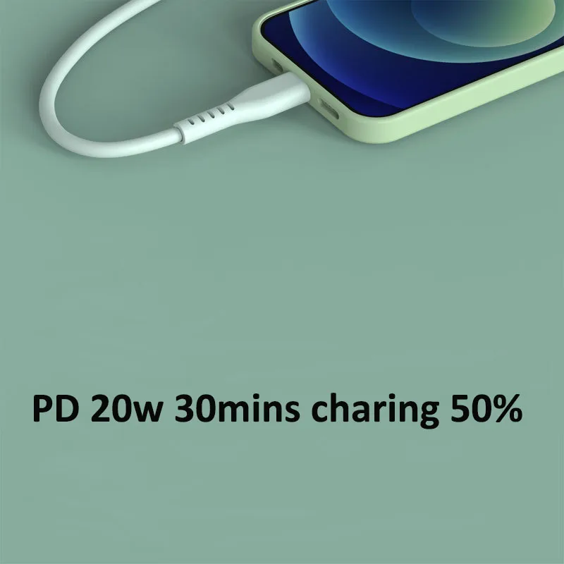 MFI certified  Type c to lighting soft silicone 3A fast charging cable for iphone 14 pro  max