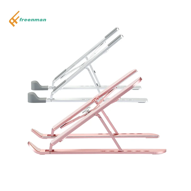OEM manufacturer Portable aluminum height adjustable desk tablet pc ventilated laptop stand