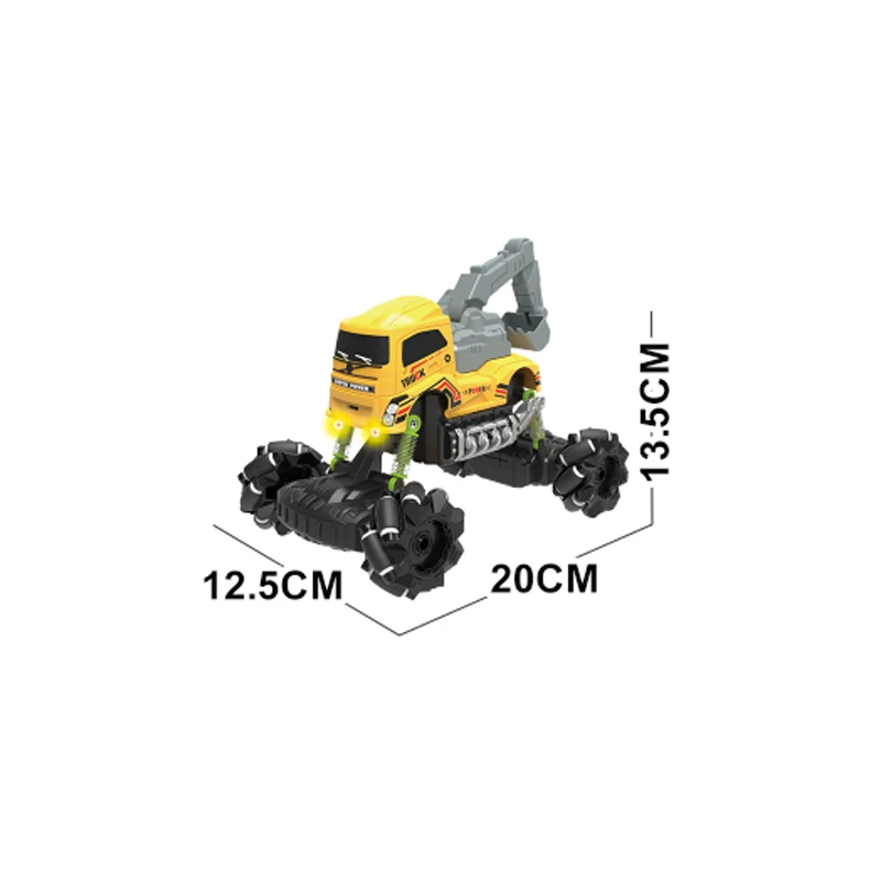 Custom 4X4 1/18 Scale Mini Vehicle Toy Excavator Toys Set Truck Electric Vehicles Rc Construction Veihcle Boys
