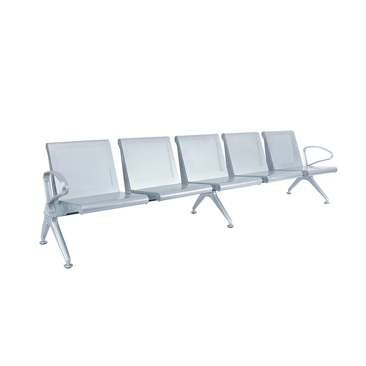 Factory Supply metal pu cushion 4 seater Bus station waiting area Hospital airport  chair