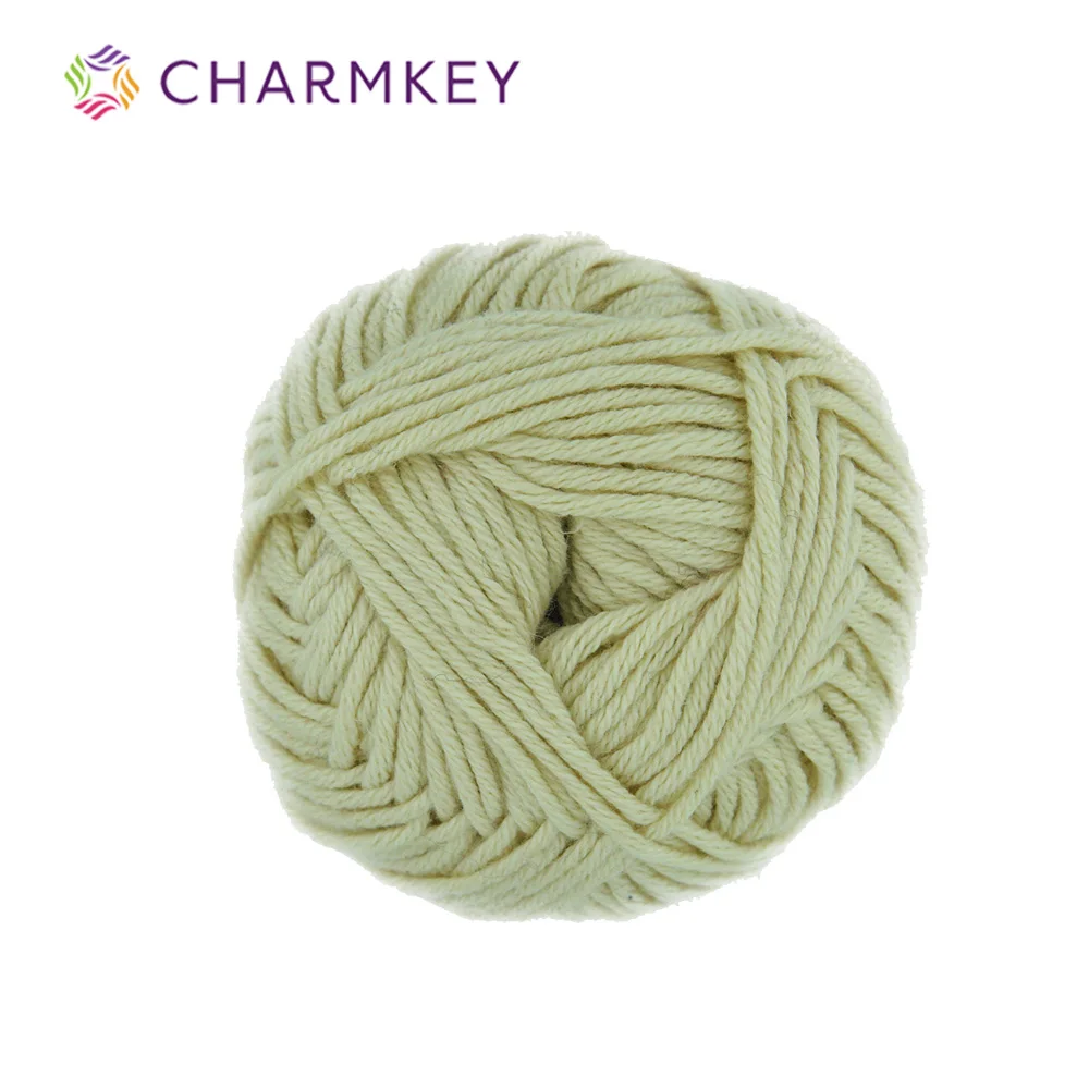 Мягкая удобная трикотажная пряжа Charmkey из хлопка и льна для вязания шапки