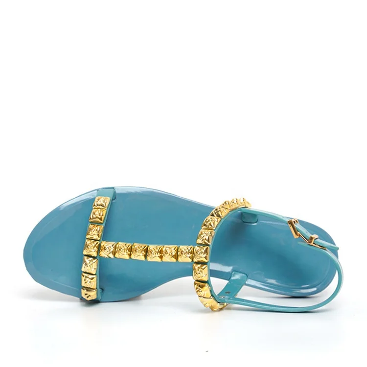 2021 Girls Korean Jelly Water Flats Womens Fashion Sandals Manufacturer Wholesale PVC Summer Women Shoes New Jelly Sandal Shoes