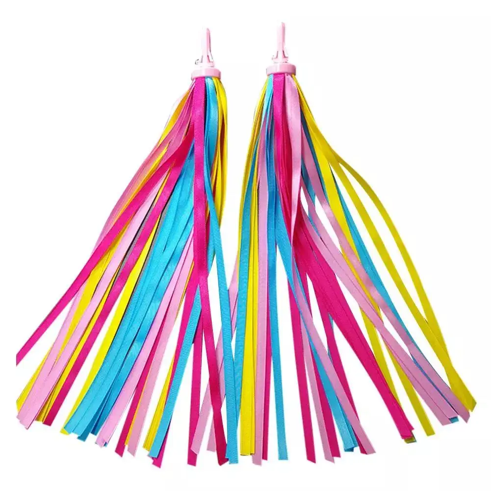 Child Bike Handlebars Streamers Colorful Streamers For Scooter Bike Handlebars Streamers Tassel Ribbons Accessories Wholesale