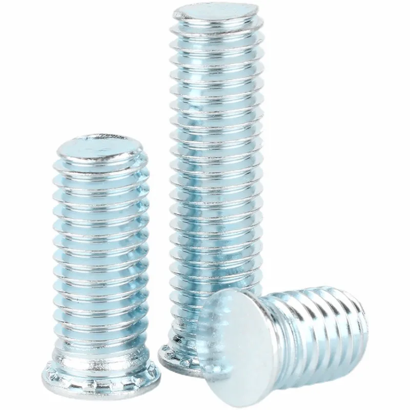 Carbon Steel Zinc Plated Pressure Riveting Self Clinch Stud Screws Fhs M2.5 M3 M4 M5 M6 M8 M10 Self Clinching Stud Screw Rivet