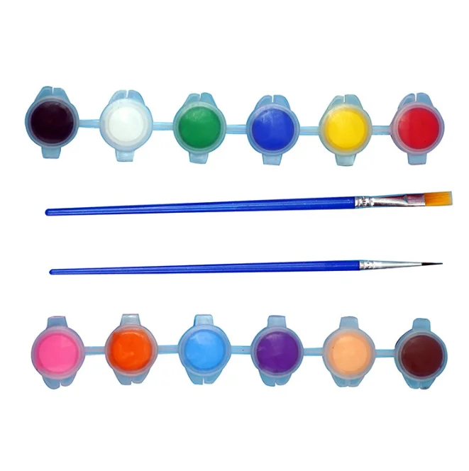 Non Toxic Mini 3ml and 5ml Strip Pot Kids Acrylic Color Paint Quick Drying Acrylic Paint Set