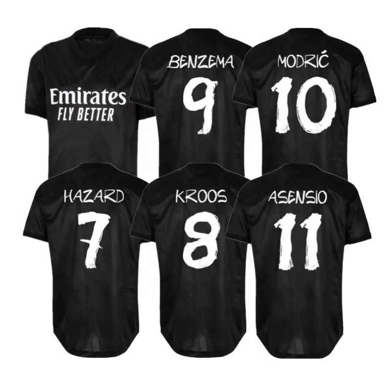 2022 BENZEMA Special Edition soccer jerseys 120th anniversary HAZARD Courtois 1 MODRIC black football shirts