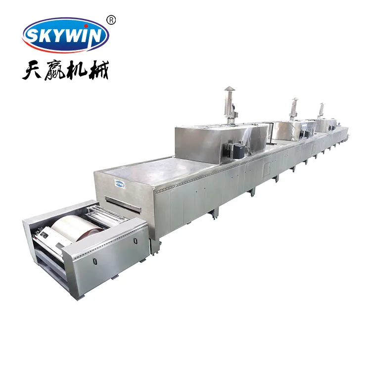 Industrial Bakery Production Line Small 18m Automatic Conveyor Belt Gas Tunnel Drying Oven For Bread Biscuit Cookie Baking
