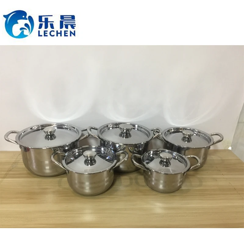 Extra Thick Double Bottom  Pot  Stainless Steel Cooking Pot Cookware Set Set Stainless Steel Stock Pot 16cm-24cm/22cm-28cm/26cm-