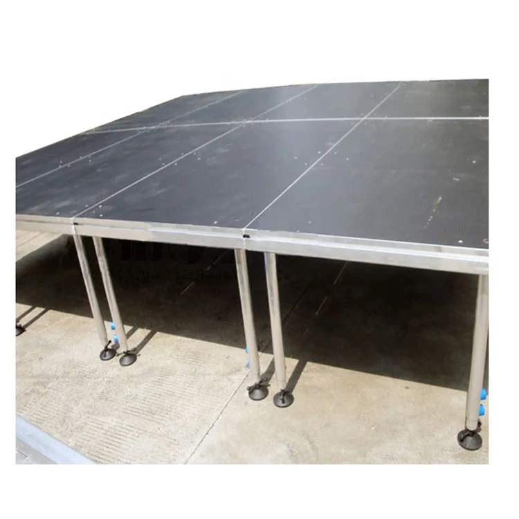 Shizhan 4*4 фута черная Простая установка сцены с 4 ножками