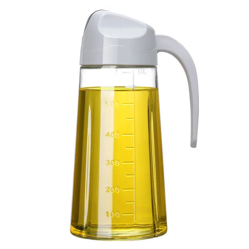 300ml 600ml 630ml LOGO Printing Transparent Kitchen Olive Oil Bottle Dispenser for Kitchen