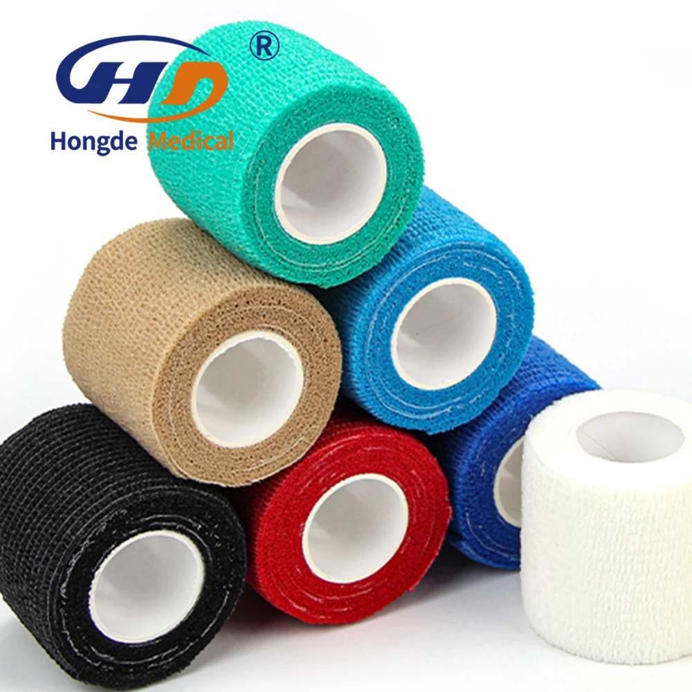 Colored Self-Adhesive Non-Woven Cohesive Bandage Sport Adhesive Elastic Bandage