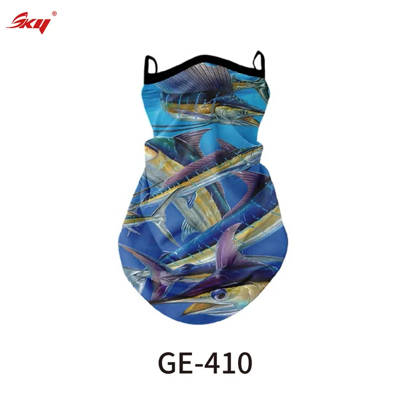 Ice silk coolness neck protection face towel ear hanging UV protection for outdoor sports cycling and fishing