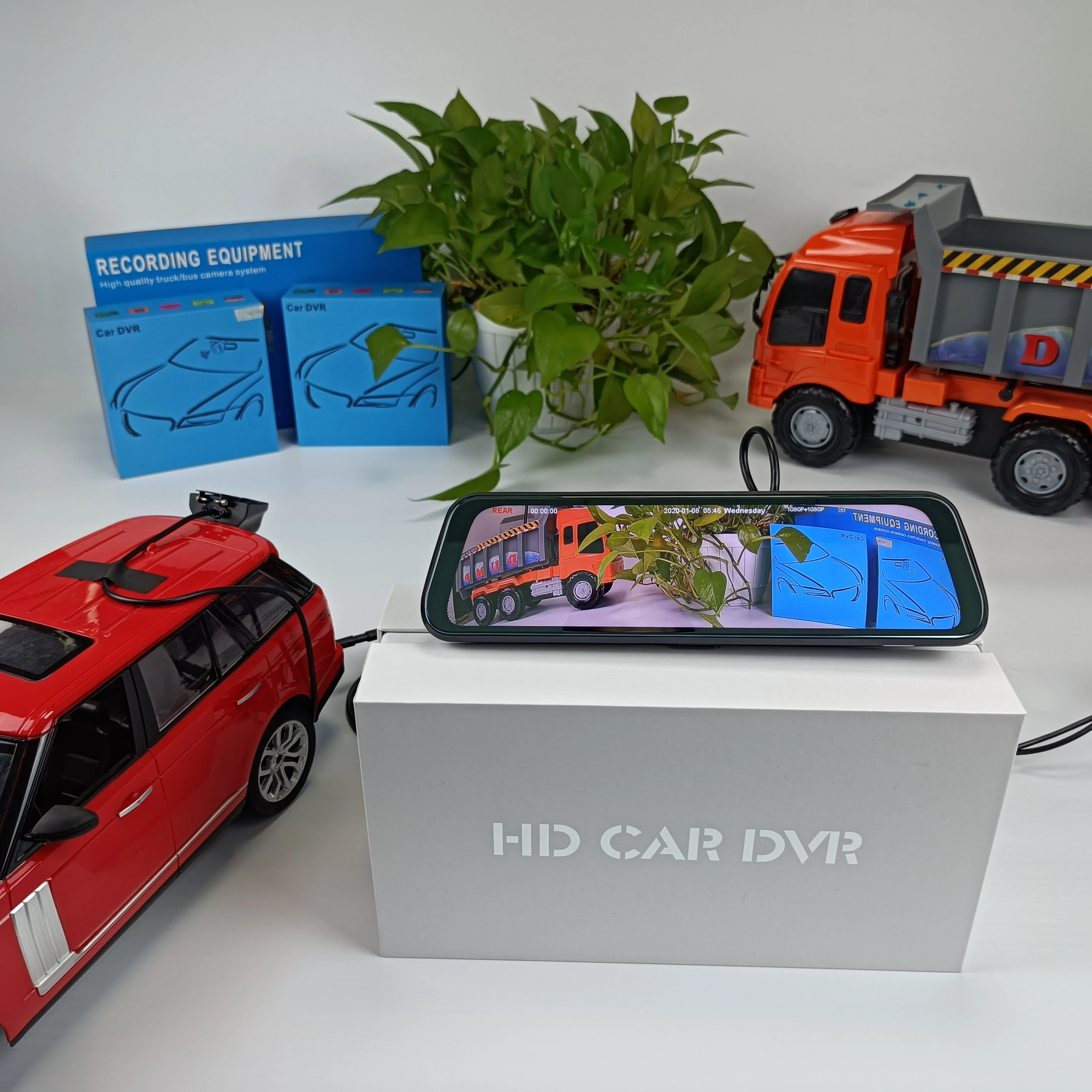 Лидер продаж 9v-36v IPS сенсорный экран WDR dual lens dvr зеркало заднего вида Автомобильная камера видеорегистратор автомобильный черный ящик